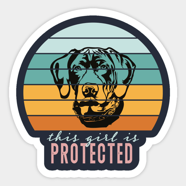 This girl is protected by a German Shorthaired Pointer Sticker by OutfittersAve